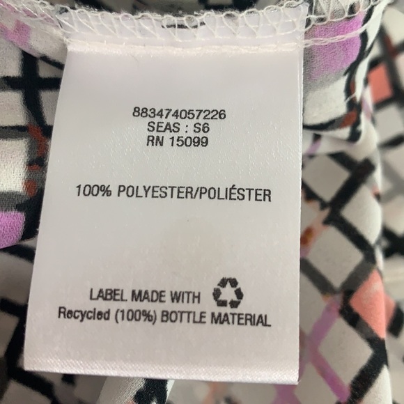 Metaphor Faux Layered Step Hem Tank Top-Black/Pink/Purple Checks, Sz XL - Picture 9 of 9